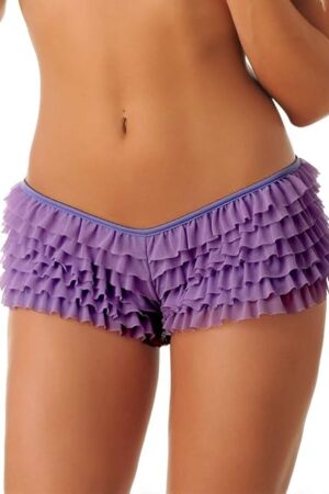 by Lingerie Diva Sexy Boy Short Panties for Women with Ruffles and Bow