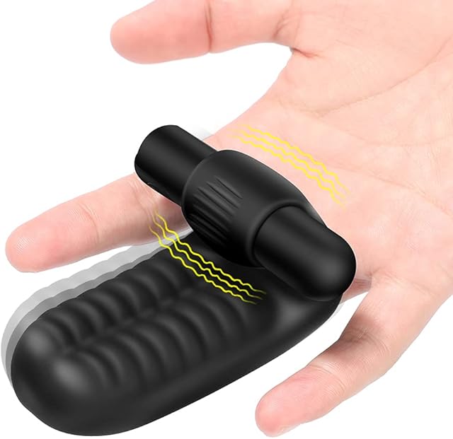 G Spot Finger Vibrator with Bullet, Adult Toys with 10 Modes Powerful Vibration Stimulator Nipples, Sex Toy for Female or Couples Sexual Pleasure, USB Rechargeable Waterproof (Black)