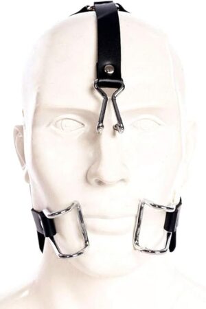 Hook Claw Mouth Spreader & Nose Hook, Open Mouth Gag for Sex Fetish Restraints SM Adjustable Slave Harness Sex Toy for Men and Women
