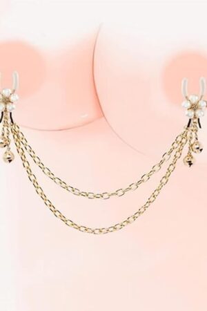 Adjustable Pressure Nipple Clips with Chain Nipple Clamps with Chain & Bells Nipple Clamps Sexual Pleasure Non Piercing Breast Clamps Toy