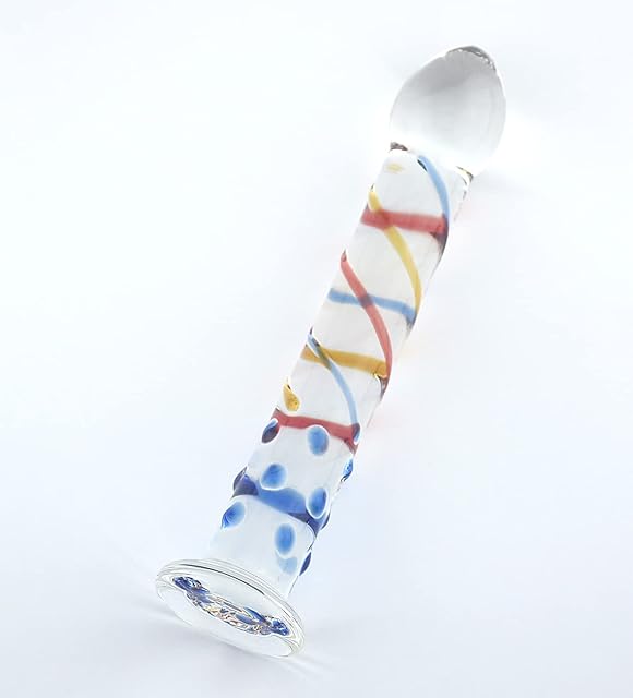 Glass Dildo Wand Penis - Crystal Pleasure Wand Penis G-spot Stimulation Anal Butt Plug Realistic Dildo, 1.0 Count