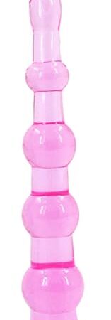 Anal Beads Super Long Anal Plug Large Butt Plug Dildos with Suction Cup Anal Sex Toy,6 Bead Flexible Anal Plug Anus Dilator Vaginal Prostate Massage Stimulation for Men Women(Pink)