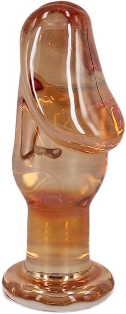 Glass Pleasure Penis Wand Dildo, Anal Sex Toy Butt Plugs (L)