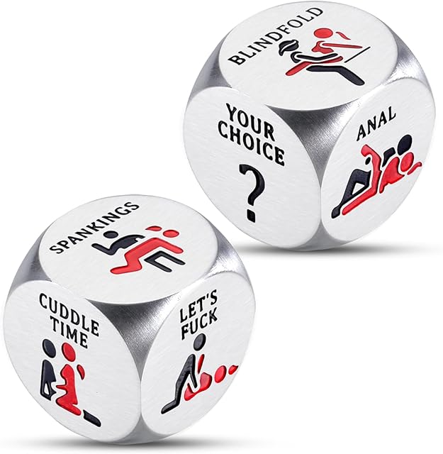 Boo Basket Stuffers for Couple Adult Sex Dice Games Bedroom Games for Couples 2PCS Anniversary Tin Gifts for Boyfriend Dirty Santa Gifts Stocking Stuffers for Women Men Adult Gag Gift for Men Women