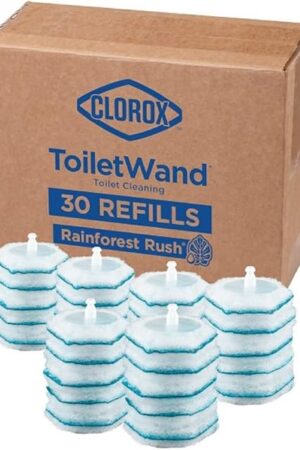 Clorox ToiletWand Disinfecting Refills, Rainforest Rush, 30 Ct (Package May Vary)