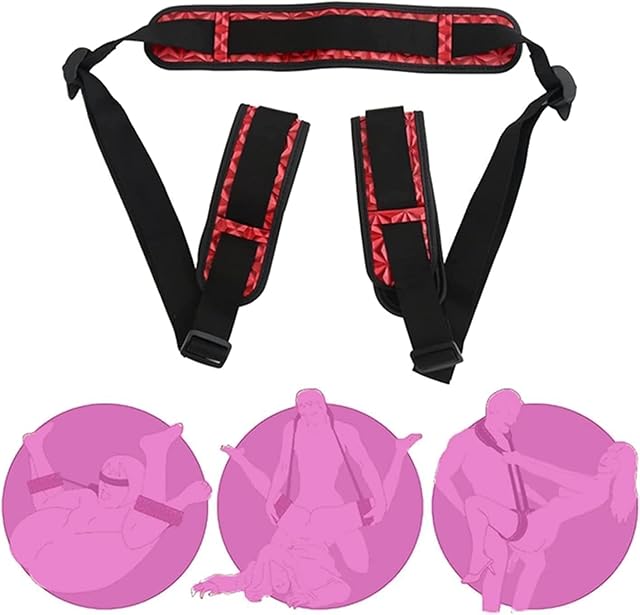 BDSM Sex Bed Bondage Restraints Kit Toys Straps Bondage Gear Accessories Fuzzy Handcuffs Sex Bed Adult Hand Cuff Set for Adults Bedroom Couples Sex Ties Restraints for Ankles and Wrists Bar I25