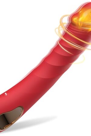 G Spot Couple Vibrator with Heating Function Sex Toys for Women Realistic Dildo Vibrators with 10 Vibrations Nipple Anal Vibrator Dildo Anal Toys for Couples Bullet Vibrators Wand (Red)