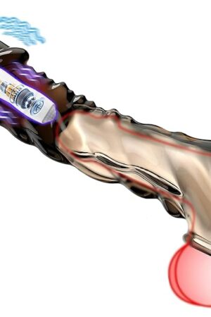 Vibrating Penis Sleeve - Vibrator Penis Enlarger Sex Toys for Men, Reusable Penis Ring, 36 inch Penis Sleeve Cock Ring Realistic Cock Sleeve Soft Penis Enlarger for Couples Male Vibrating Dildo