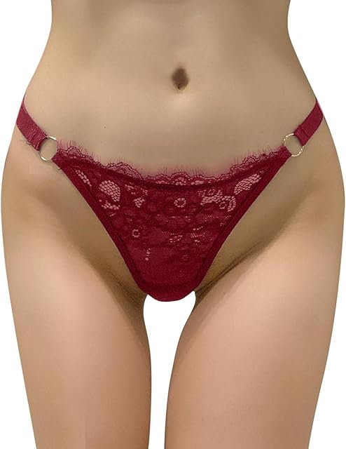 Women's Lace Briefs Sexy Transparent Hollow Bow Design Comfortable and Alluring Panties for Everyday Wear and