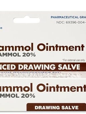 Globe Ichthammol Ointment 20% (Drawing Salve) 1 OZ - Soothing Skin Relief, Treatment of Eczema, Acne, Boils, Splinters, Bee Stings - Maximum Strength