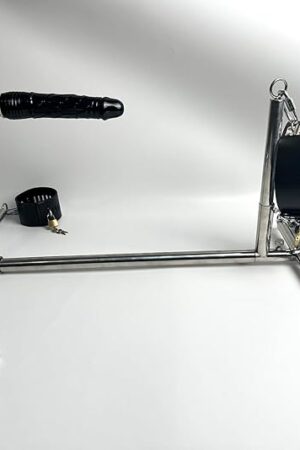 Heavy Sex Machine Duty Stainless Steel Bar Spreader with Dildo Hand Foot Collar Bondage Toture Rack Frame Handcuffs BDSM Tie Set