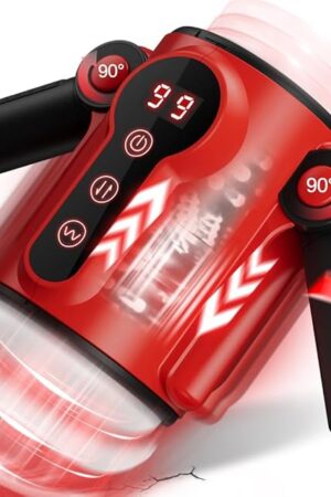 Automatic Male Masturbator Sex Toys for Men, Open Ended Male Stroker Sex Toys with 9 Thrusting & 9 Vibration Modes, Adult Toys for Men with Foldable & Acceleratable Handle, Mens Adult Sex Toys & Games