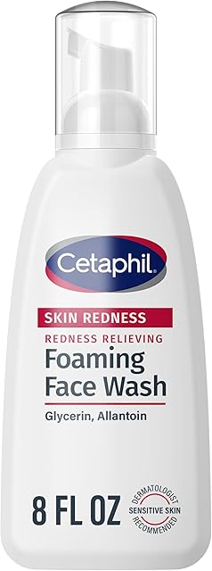 Cetaphil Redness Relieving Foaming Face Wash For Sensitive Skin, 8 Fl Oz, Gently Cleanses & Calms Sensitive Skin Without Over Drying, (Packaging May Vary)
