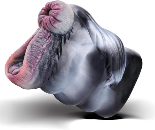 Zebra-Inspired Male Masturbator  Dual Channel Manual Stroker with Animal Texture, Realistic Feel, Liquid Silicone, Unique Wild Shape Design
