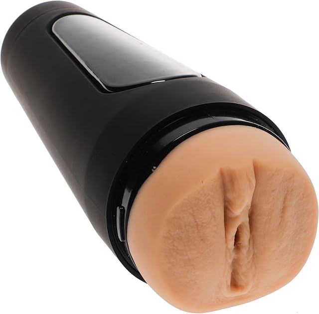 Doc Johnson Main Squeeze - Cherie Deville - Ultraskyn Stroker - Squeeze Plate for Precise Pressure - Twist End Cap to Control Suction - Discreet Premium Stroker - Male Masturbator, Vagina, Vanilla