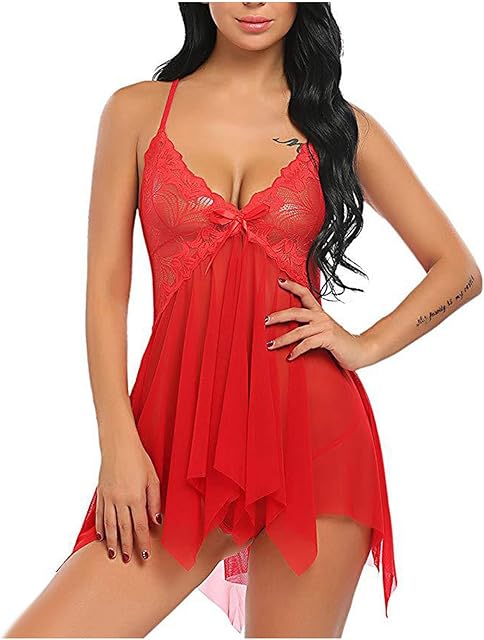 Women Lace Nightdress Sexy Lace Trim Pleated Shapewear Erotic Temptation Pajamas Underwear Bra Lingerie Sets