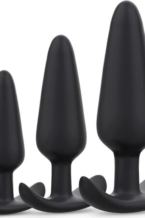 Anal Butt Plug for Comfortable Long-Term Wear 3Pcs Silicone Sex Toys with Flared Base Anal Butt Trainer Kit for Beginners Advanced Users