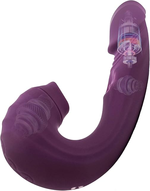 3 in 1 Clitoral Sucker Sex Toys Dildo Vibrators Stimulator with 5 Different Pulsating and Suction Patterns and 10 Different Vibration speeds G Spot Womens Adult Sex Toys for Couples