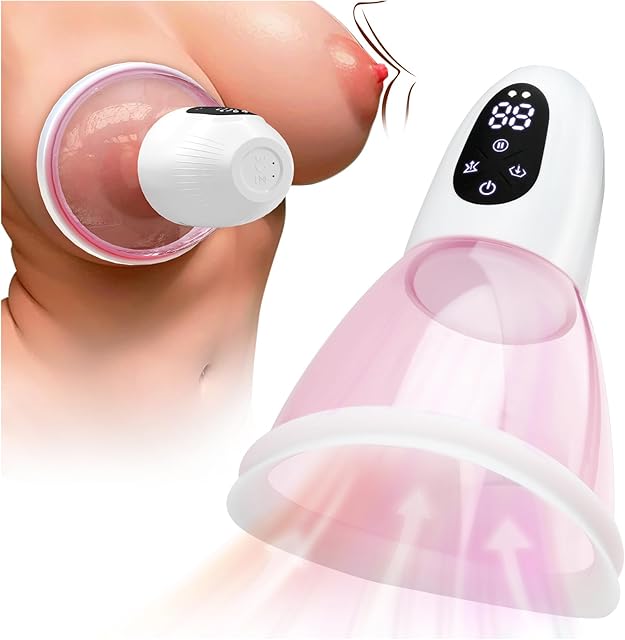 Breast Nipple Sucker Adult Sex Toy, Nipple Toys Women Sex Toy with 4 Manual Sucking and 3 Auto Suction Modes Massager, BDSM Pump Rechargeable Adult Toy for Women Pleasure