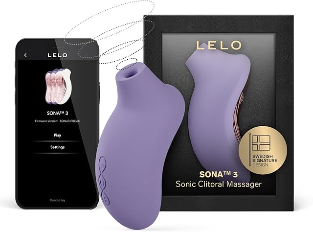 LELO SONA 3 Female Sonic Massager with Bluetooth App, 12 Pleasure Settings and Sonic Wave Technology, Sucking Vibrator Women Sex Toys, Adult Toy for Women (Violet Dusk)