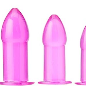 5 Piece Anal Trainer Set, Purple | Graduated Butt Plugs For Training and Play | For Men Women and Couples | Flared Base for Stability, Flexible for Comfort, Perfect for Every Skill Level (AC946)