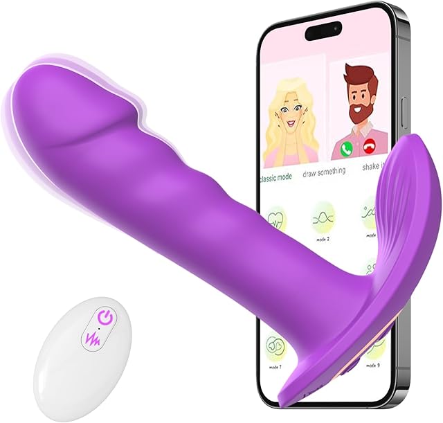 Wearable Panty Vibrator Sex Toys, G Spot Dildo Vibrator with 9 Vibration Modes, Dual Motor Mini Vibrator App Remote Control Clitoral Vibrators for Women or Couples Butterfly Adult Toy Dildos