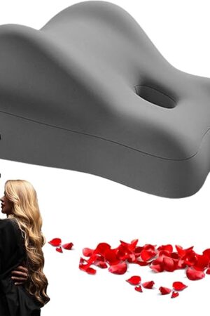 Butt Cushion for Couples, Couples Butt Cushion, Low-Profile Design Couples Pillow for Intimacy, Recovers After Impact, Provides Intimacy Support, Ideal for Sitting and Lying (Dark Gray)