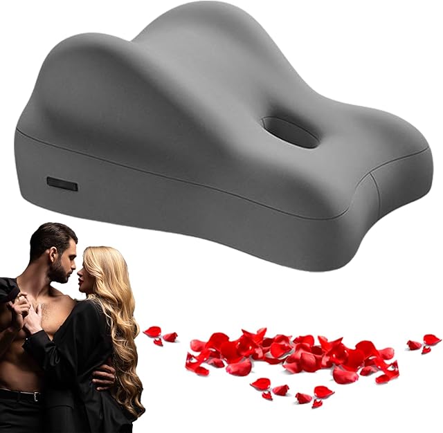 Butt Cushion for Couples, Couples Butt Cushion, Low-Profile Design Couples Pillow for Intimacy, Recovers After Impact, Provides Intimacy Support, Ideal for Sitting and Lying (Dark Gray)