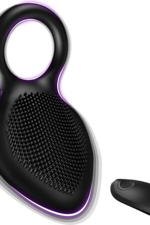 Vibrating Cock Ring,Rechargable Silicone Stretchy Penis Rings with 10 Intense Vibration Modes for Men Couples Pleasure,Male Erection Enhancing and Female Clit Vibrators (Black Remote Control)