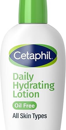 Cetaphil Daily Hydrating Lotion for Face, With Hyaluronic Acid, 3 fl oz, Lasting 24 Hour Hydration, for Combination Skin, No Added Fragrance, Non-Comedogenic