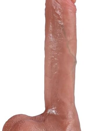 Galerna 8" Realistic Dildos, Soft and Flexible Double Layer Silicone Dildo with Strong Suction Cup for Hands-Free Play G Spot Realistic Penis for G-Spot Stimulation Dildos Anal Sex Toys for Women