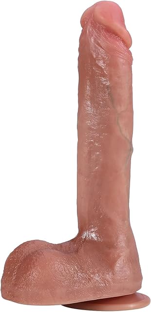 Galerna 8" Realistic Dildos, Soft and Flexible Double Layer Silicone Dildo with Strong Suction Cup for Hands-Free Play G Spot Realistic Penis for G-Spot Stimulation Dildos Anal Sex Toys for Women