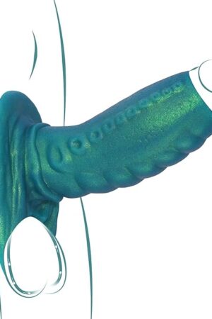 Cock Sleeve Monster Penis Extender, 5.1IN Silicone Dildo Sleeve Male Penis Sleeve with Cock Ring, Reusable Penis Enlargement Male Adult Sex Toys for Couples Play (Medium)