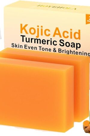 Kojic Acid Turmeric Soap Bar - Dark Spot Remover for Face Even Skin Tone, Moisturizing & Nourishing Natural Ingredients 2Pack