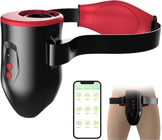 Wearable Strap Adult Sex Toys, Automatic Male Masturbators Cup,Hands Free Masturbator Cup with 6 Thrusting & 6 Vibration with APP Control
