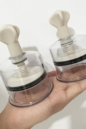 1 Pair Nipple Sucker Toys for Adult Sex Toy Nipple Pump Cupping Women Breast Stimulation Nipple Massager for Lovers SM Play (Inner Diameter 5CM)