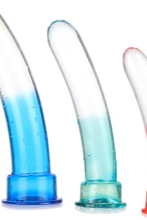 Anal Plug, Pack of 3 Butt Plugs Training Set for Beginners Advanced Users with Cylindrical Soft Prostate Sex Toys