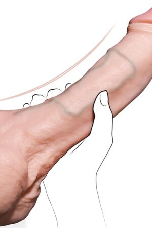 131 Inch Huge Thick Big Dildo Realistic 275'' Diameter Large PVC Anal Dildos, with Strong Suction Cup Hands-Free Adult Strap-on Dildos, 45? Tilt Sex Penis for Women Men Gay