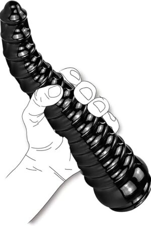Huge Anal Dildo Adult Sex Toys, Anal Plug Trainer G-spot, Anal Toys with Strong Suction Cup, Soft Flexible Dildo Adult Sex Toy Games for Men Women Couples Black