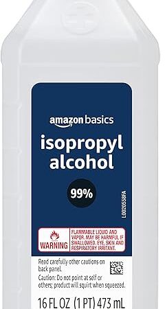 Amazon Basics 99% Isopropyl Alcohol First Aid For Technical Use,16 Fluid Ounces, 1-Pack (Previously Solimo)