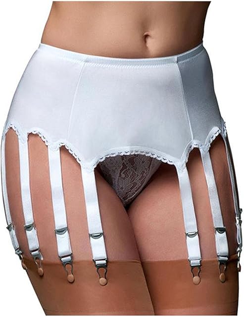 Women Shaper Garter Belt with 10 Straps Metal Clip Suspender for Thigh High Stockings Plus Size Sexy Erotic Outfit