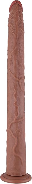 198 Inch Long Realistic Dildo, Huge Big Thick Silicone Anal Plug, Strap on Dildo with Suction Cup for Women Men Couples Massage, Adult Sex Toys, Brown
