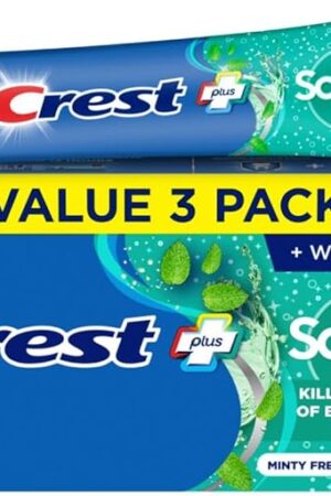 Crest + Scope Whitening Toothpaste - Pack of 3, 54 Oz Tubes - Anticavity Fluoride Toothpaste, Fresh Breath, Kills Germs - Tartar Protection, Enamel Protection - Minty Fresh Flavor