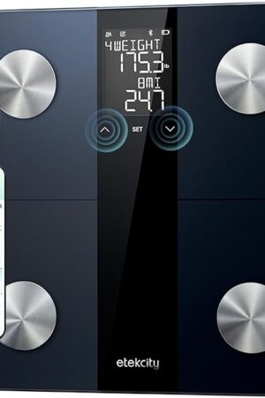 Etekcity Upgraded Smart Scale for Body Weight, FSA HSA Store Eligible, Bathroom Digital Scale with BMI, Body Fat, Muscle Mass, 13 Metrics with a Large Display, Support Offline Mode and Apps Connection