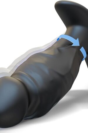 Anal Plug Sex Toys for Men Women, Mtsige 360? Rotating Vibrating Butt Plug Anal Dildo Vibrator with 10 Frequencies APP Control, Silicone Prostate Massger Anal Toys Anal Sex Toy, Adult Toys (Black)