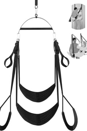 2 in-1 Ceiling Sex Swing Door Swing - UTIMI Couple Sex Toys Sling for Door and for Hanging on The Ceiling with Thick Sponge Cushion and Adjustable Straps Adult Sex Games Holds up to 1100 lbs