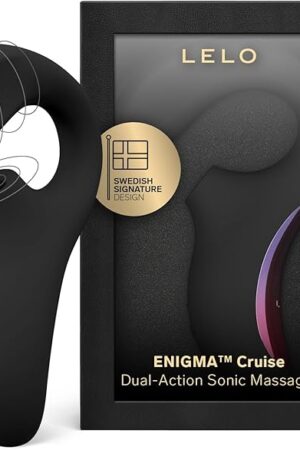 LELO Enigma Cruise Dual Stimulator Waterproof Clitoral Vibrator Intimate Sex Toy with 8 Vibrating Patterns Rabbit Sex Toy Vibrator for Women, Black
