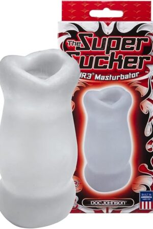 Doc Johnson The Super Sucker - ULTRASKYN Masturbator - Pocket Pal - Open-Ended Stroker - Proudly Made In America - Frost