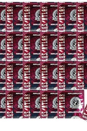 Atlas Premium Condom Non-lubricated Latex Condoms Bulk : Pack 100 Condoms