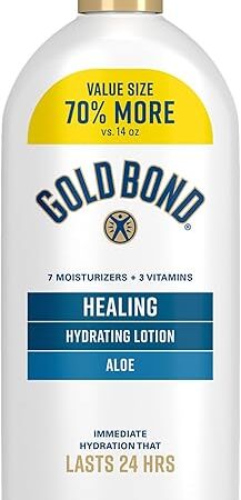Gold Bond Healing Hydrating Lotion with Aloe Moisturizes, Heals & Smooths Dry Skin, Delivers Immediate 24-Hour Hydration, Value Size, 24 oz